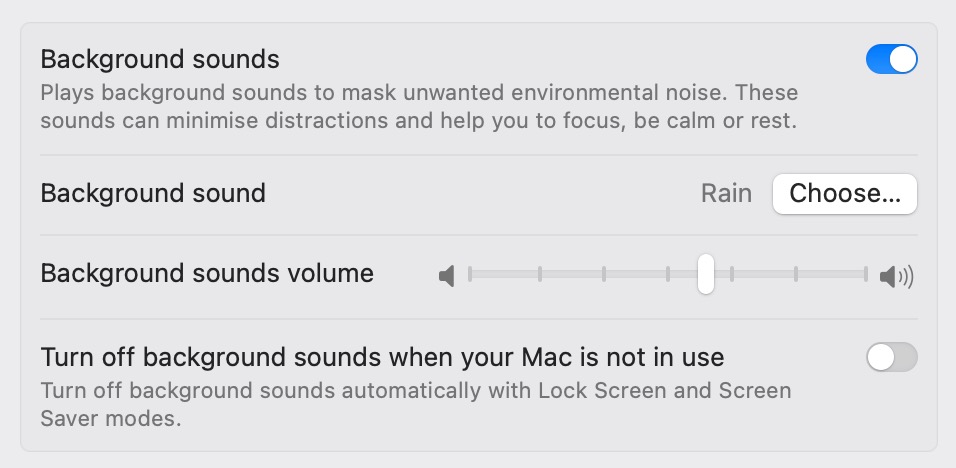 Enabling Background Sounds