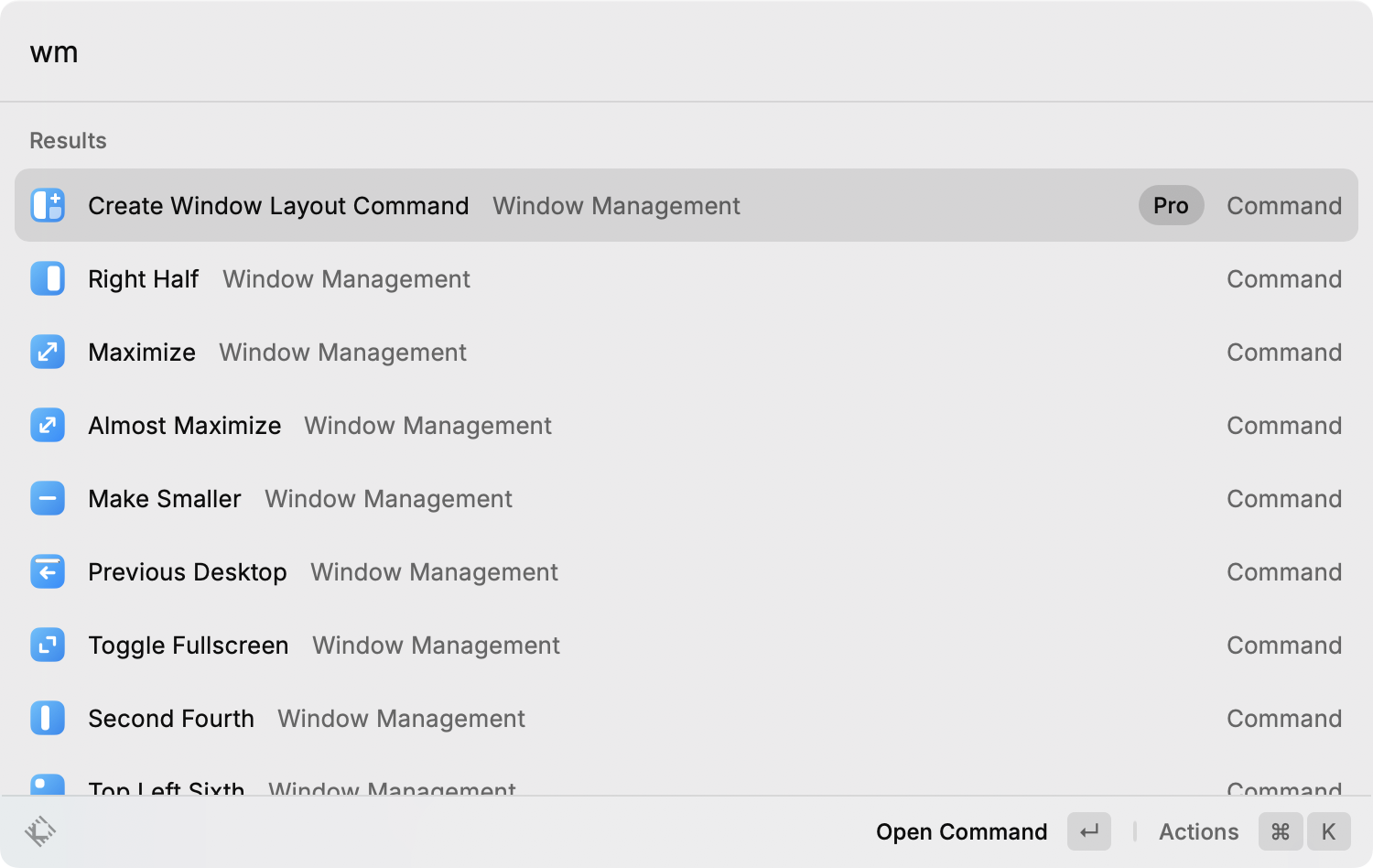 Raycast – Window Management