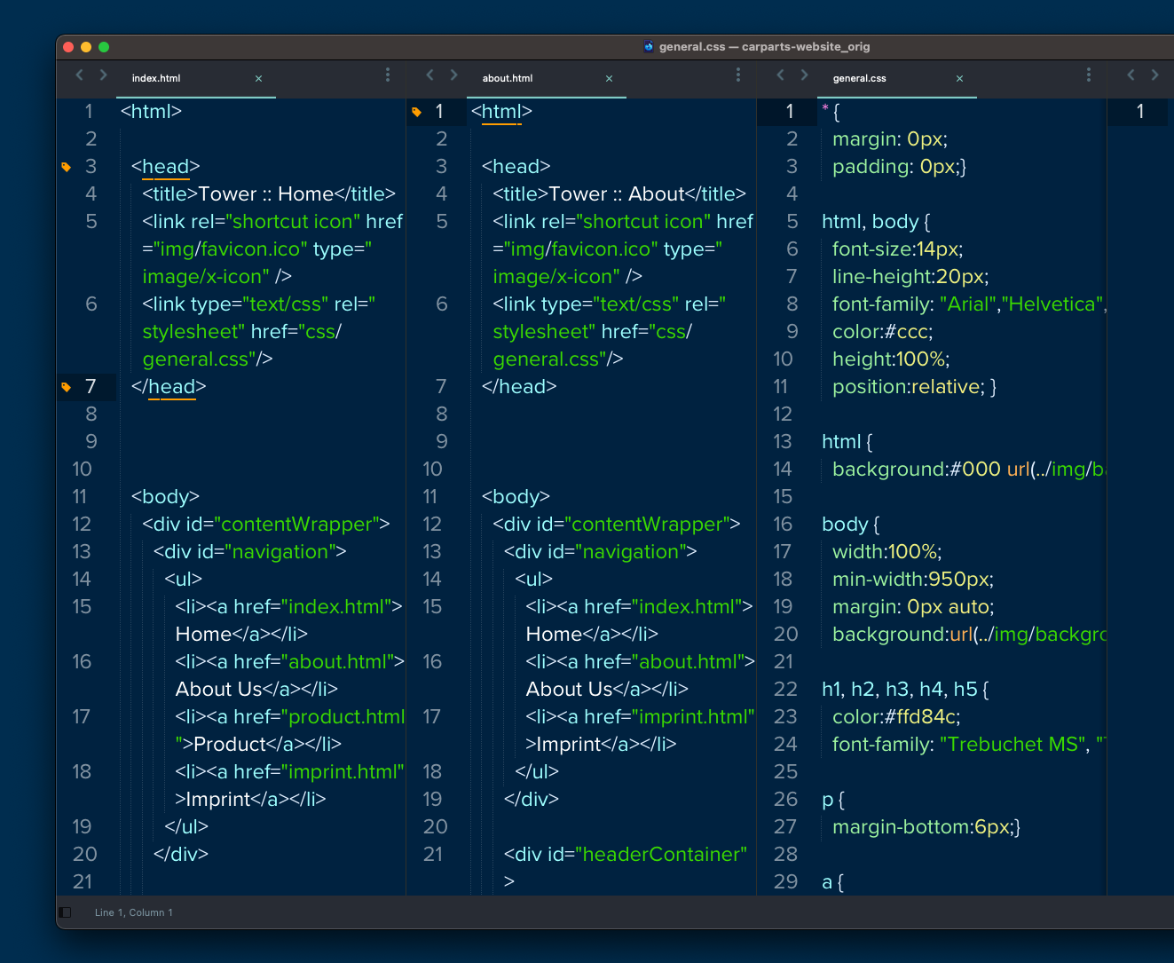 Sublime Window with Multiple Columns