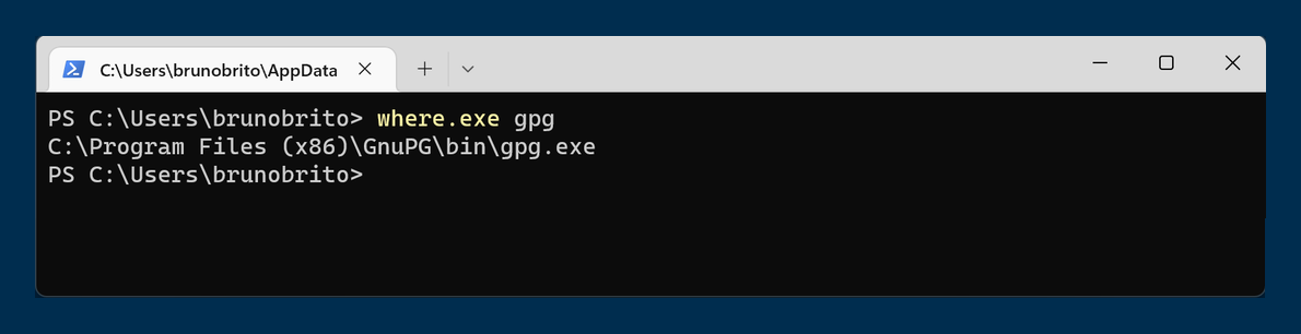 Locating gpg.exe