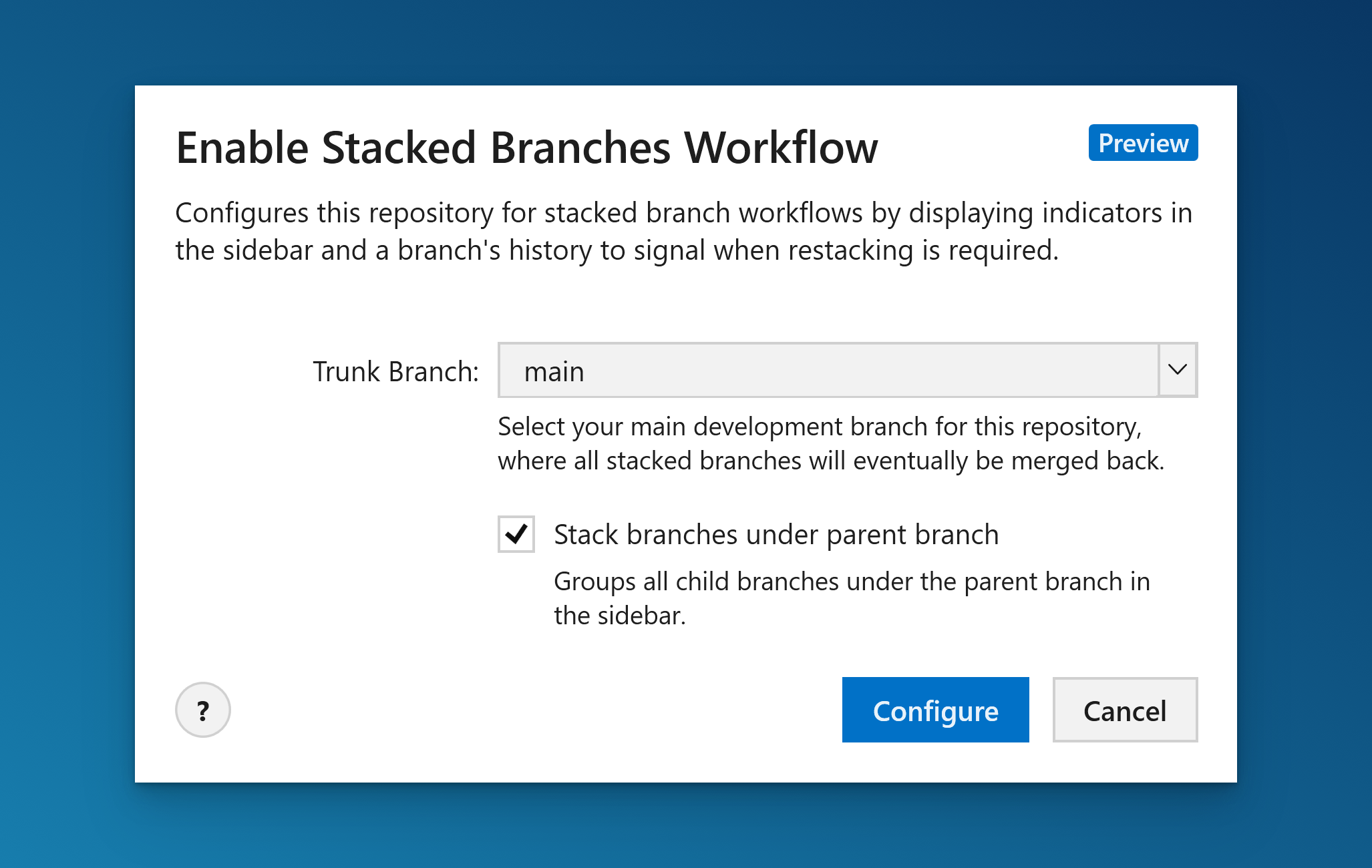 Tower 8.0 for Windows — Configuring Stacked Branches